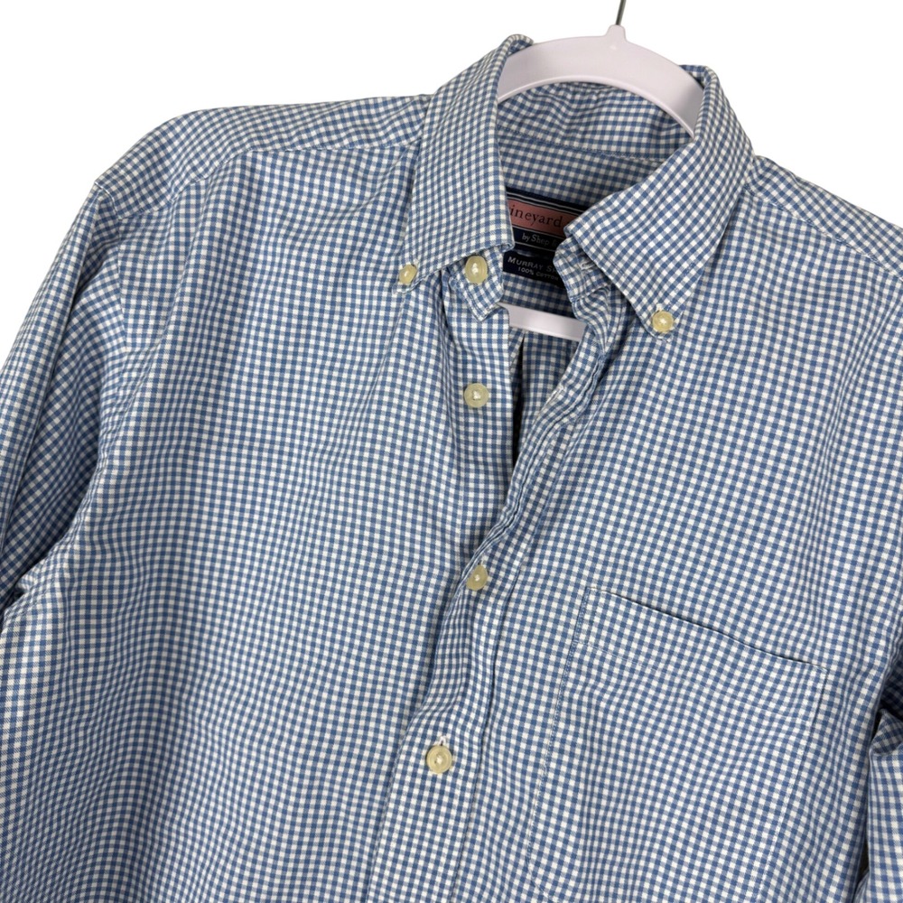 Vineyard‎ Vines by Shep & Ian Murray Shirt Mens Small Blue White Gingham Check